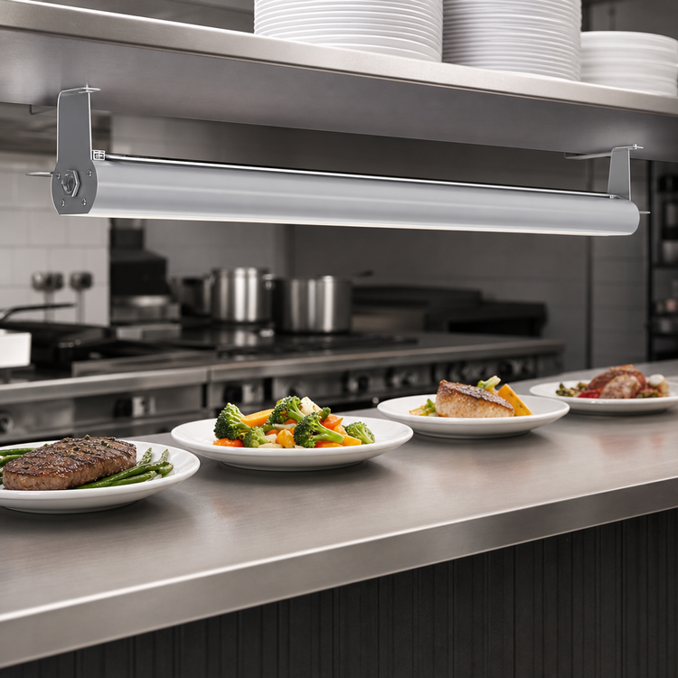 Product image #3 for Vollrath 48-Inch Low Profile Unlighted Strip Heat Lamp, Natural Aluminum, 208V