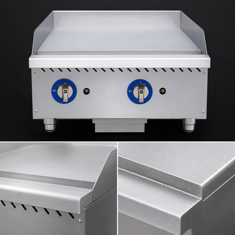 Product image #3 for Globe 24-Inch Countertop Gas Griddle, 60,000 BTU, Natural Gas/LP Convertible
