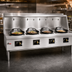 Thumbnail image #3 for York Y-4-STD 4-Chamber Gas Chinese Wok Range with Water-Cooled Top