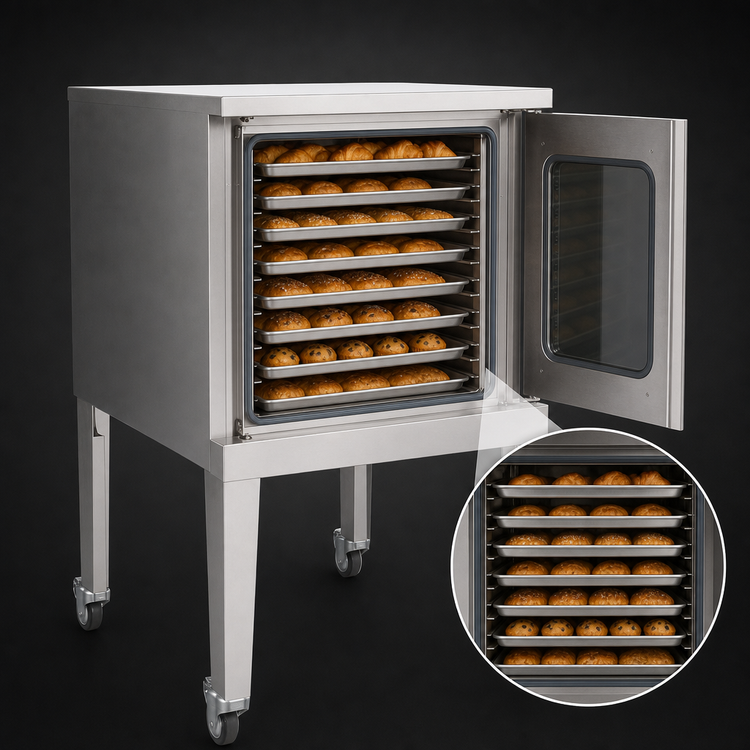 Product image #3 for BakeMax BASCO5E Electric Full-Size Single-Deck Convection Oven, 9-Pan Capacity