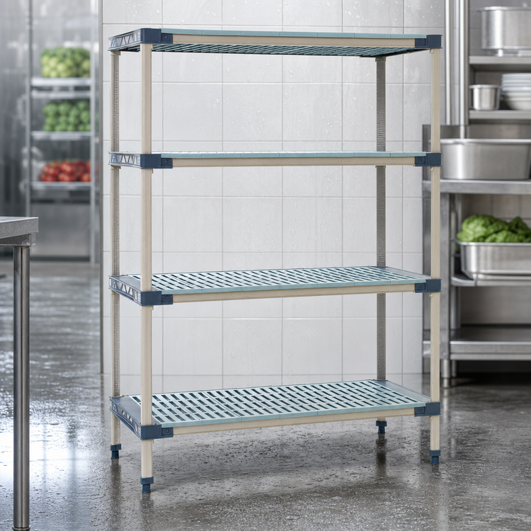 Product image #3 for MetroMax 4 4-Shelf All-Polymer Starter Shelving Unit, 36W x 24D x 74H