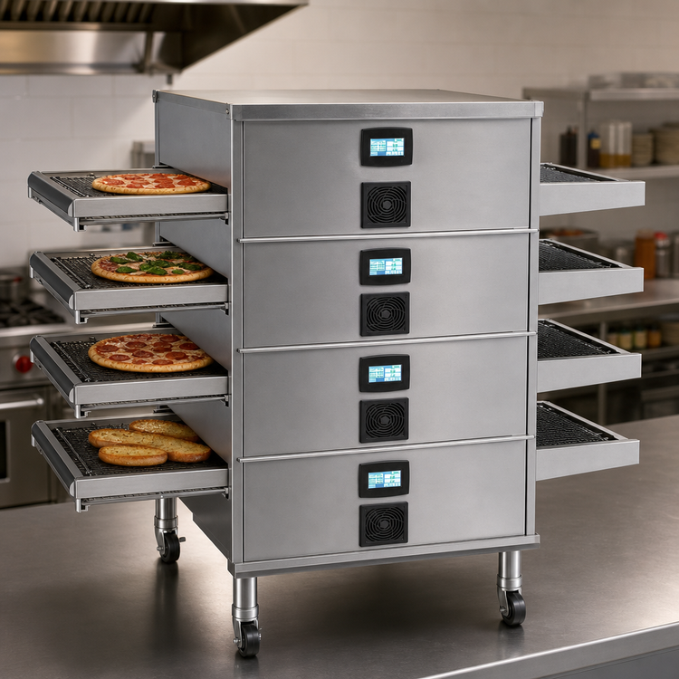 Product image #3 for Middleby Marshall CTX DZ33T-4 Quad-Deck Countertop Electric Infrared Conveyor Oven, 33-Inch Cooking Chamber