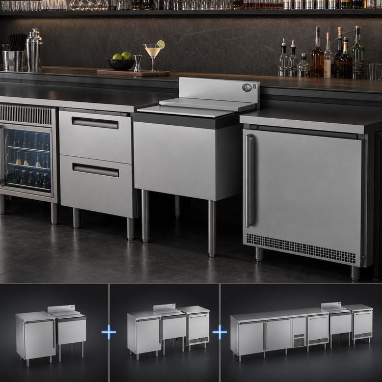 Product image #3 for Perlick Top Shelf TS Series 24-Inch Modular Underbar Ice Chest/Cocktail Unit, Non-Cold Plate