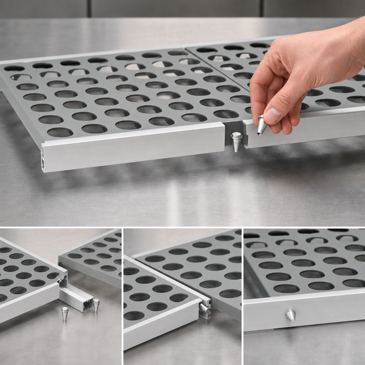 Product image #3 for Fermostock 42-Inch x 14-Inch Horizontal Vented Shelf with Removable Polymer Inserts