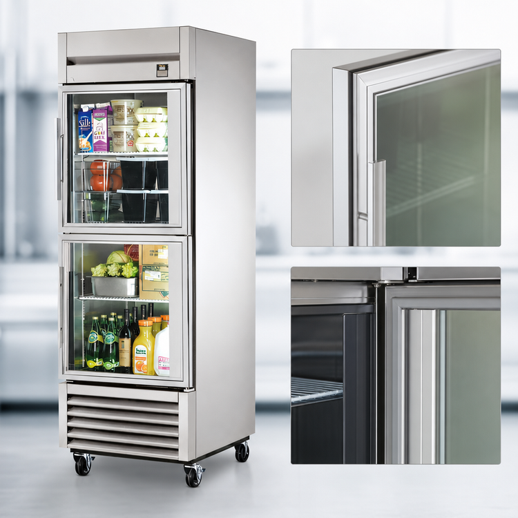 Product image #3 for True 27-Inch One-Section Reach-In Refrigerator with 2 Half Glass Doors