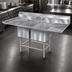 Thumbnail image #3 for Eagle Group Spec-Master FN Series Coved Corner Two-Compartment Sink with Right-Hand 30-Inch Drainboard