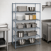 Thumbnail image #3 for Quantum 42 in. W x 18 in. D x 54 in. H Wire Shelving Starter Kit, 5 Shelves, Gray Epoxy Antimicrobial Finish
