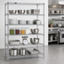 Thumbnail image #3 for Quantum 5-Shelf Chrome Wire Shelving Starter Kit, 60W x 12D x 54H, 600-800 lb. Capacity