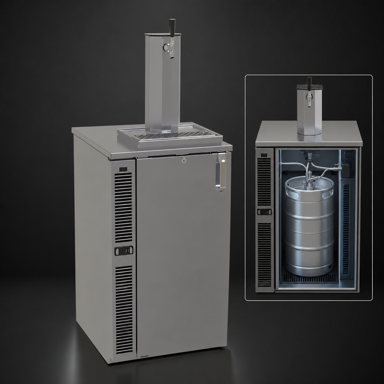 Product image #3 for Glastender 20-Inch One-Section Side-Serviced Bar Profile Draft Dispensing Cooler