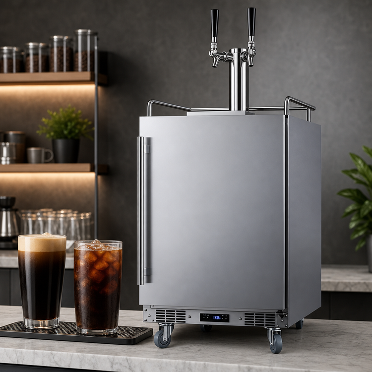 Product image #4 for Summit Commercial 24-Inch Indoor/Outdoor Dual Tap Cold Brew and Nitro Coffee Dispenser, Built-In/Freestanding, 5.6 Cu. Ft.