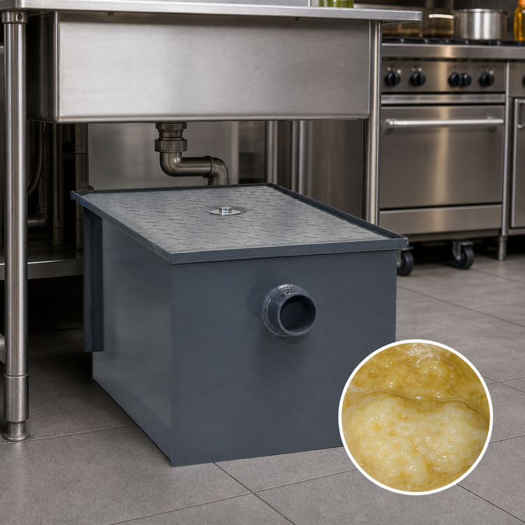 Product image #3 for John Boos GT-100-X 100 lb. Grease Interceptor, 50 GPM, 4-Inch No-Hub Connections