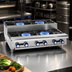 Thumbnail image #3 for Imperial 24-Inch Gas Countertop Hot Plate with 2 Open Burners and 2 Step-Up Burners