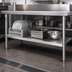 Thumbnail image #3 for Eagle Group 48-Inch x 24-Inch 18-Gauge 300-Series Stainless Steel Dishtable Undershelf