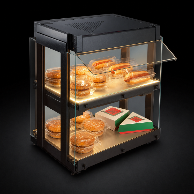 Product image #3 for Hatco Glo-Ray Countertop Mini-Merchandising Warmer with Heated Glass Shelf