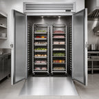 Thumbnail image #3 for Turbo Air PRO PRO-50R-RI-N-SH Two-Section Roll-In Reach-In Refrigerator, 81.87 Cu. Ft., Solid Stainless Steel Doors, Self-Contained Refrigeration