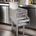 Thumbnail image #3 for Glastender Free-Standing Stainless Steel Underbar Liquor Steps, 12