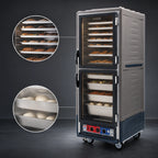 Thumbnail image #3 for Metro C5 Insulation Armour C539-CDC-U-GY Full-Height Mobile Heated Holding & Proofing Cabinet with Dutch Clear Doors, 18-Sheet Pan Capacity
