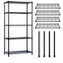 Thumbnail image #3 for Quantum 24-Inch Wide x 21-Inch Deep x 54-Inch High Wire Shelving Starter Kit, 5 Shelves, Black Epoxy