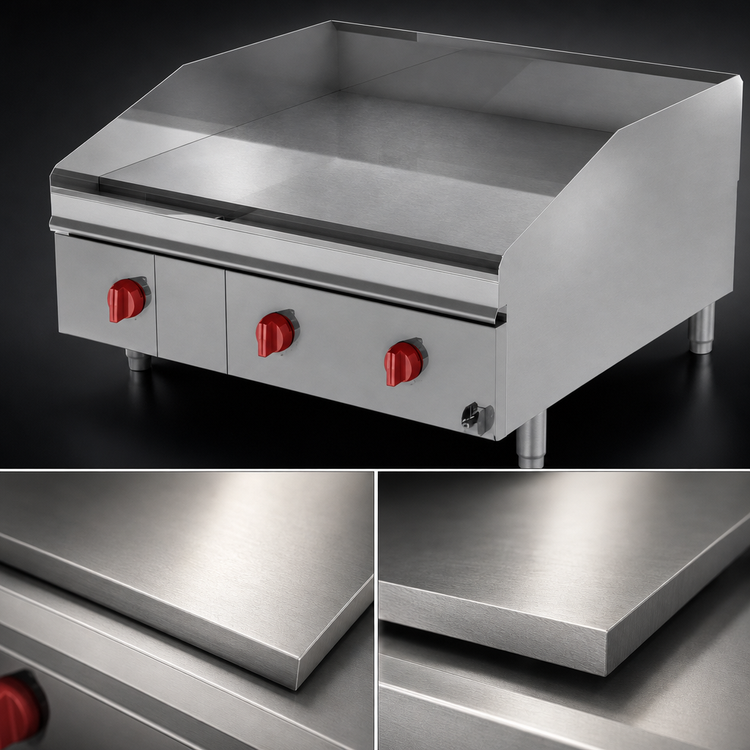 Product image #4 for Lang LG Series Heavy-Duty 36-Inch Electric Countertop Griddle, Extended-Depth 30-Inch Cooking Surface, 3-Zone