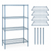 Thumbnail image #3 for Quantum 4-Shelf Wire Shelving Starter Kit, 60 in. W x 21 in. D x 86 in. H, Gray Epoxy Antimicrobial Finish