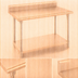 Thumbnail image #3 for Advance Tabco KMS-369 Stainless Steel Work Table with 5-Inch Backsplash and Adjustable Undershelf, 108 x 36 Inches