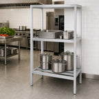Thumbnail image #3 for Channel Manufacturing Lifetime Tough ED2448-3 3-Shelf All-Welded Tubular Aluminum Dunnage Shelving, 48 x 24 x 64 Inches