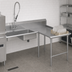 Thumbnail image #3 for John Boos Pro-Bowl L-Shaped Island Soiled Dishtable with Pre-Rinse Sink Bowl, 60