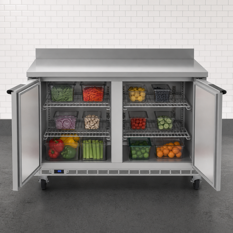 Product image #4 for Beverage-Air WTF60AHC 60-Inch Two-Section Worktop Freezer with Solid Doors