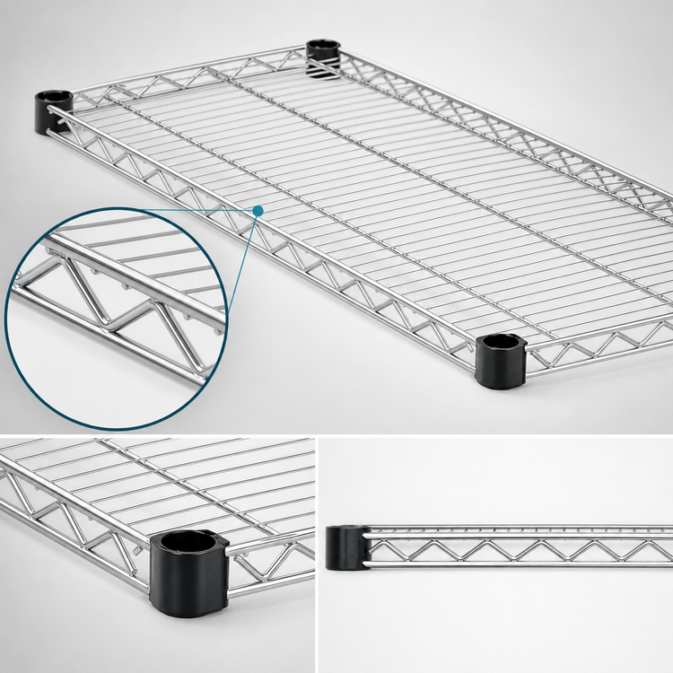 Product image #3 for Eagle QuadTruss 72" x 18" Chrome-Plated Wire Quad-Adjust Shelf