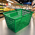 Thumbnail image #3 for Green Plastic Shopping Hand Basket with Plastic-Coated Steel Handles