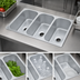 Thumbnail image #3 for Vollrath Vending Cart Triple Bowl Self-Rimming Drop-In Sink, 304 Stainless Steel