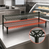 Thumbnail image #3 for QuadTruss Front Case Merchandise 2-Tier Cantilever Wire Shelving Unit, 54 x 14 x 14 Inches, Red Epoxy