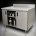 Thumbnail image #3 for Advance Tabco Special Value Series Economy Enclosed Work Table with Sliding Doors, 84 x 30 Inches, 16 Gauge 304 Stainless Steel Top