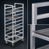 Thumbnail image #3 for Channel Manufacturing 64-Inch Standard Series Aluminum Cafeteria Tray Rack, Single Section, End Load, 36-Tray Capacity