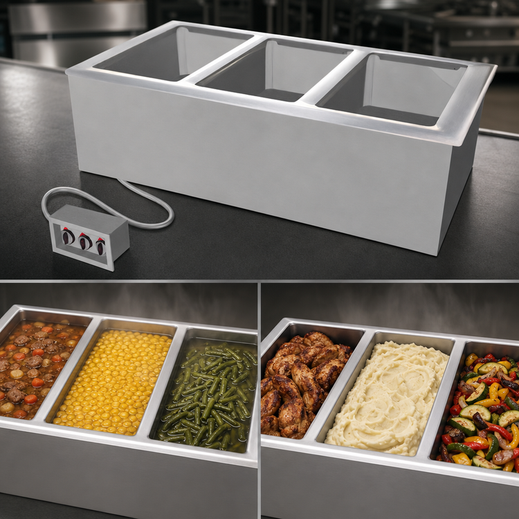 Product image #3 for Duke Manufacturing DI-6E-SW 6-Well Electric Drop-In Hot Food Well