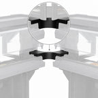 Thumbnail image #4 for Cambro Versa Food Bar™ VBRC90110 Food Bar Corner Connector, 36 x 36 x 4-1/4 Inch, Black, NSF