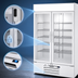 Thumbnail image #3 for Beverage-Air MarketMax IQ 47-Inch Two-Section Reach-In Glass Door Merchandiser Freezer, White