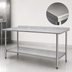Thumbnail image #3 for Eagle Spec-Master 84-Inch x 36-Inch Stainless Steel Work Table with Rear Up-Turn and Adjustable Undershelf