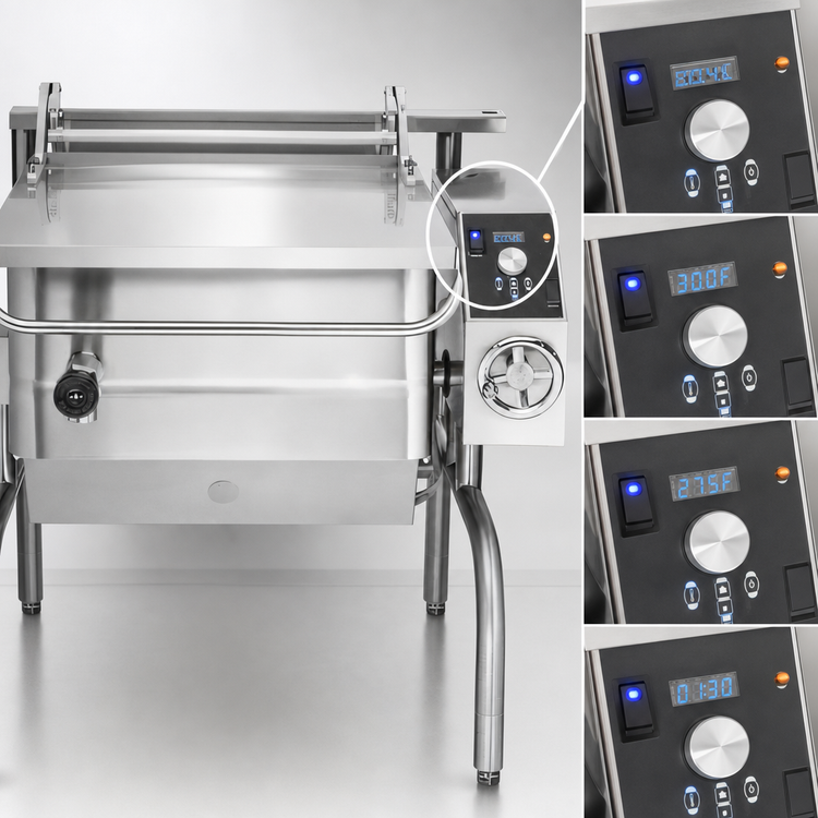 Product image #3 for Groen BPM-30EA Electric Manual-Tilt Braising Pan with Advanced Digital Controls, 30 Gallon