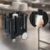 Thumbnail image #4 for Cambro 4-Column Dish Caddy Cart for 8-1/4-Inch Plates, Black with Vinyl Dust Cover