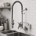 Thumbnail image #3 for T&S Brass EasyInstall 8-Inch Wall Mount Pre-Rinse Unit with 12-Inch Swing Nozzle and Add-On Faucet