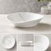 Thumbnail image #3 for Ridge 22 oz. Freeform Melamine Bowl, 6-7/8 In., White Marble