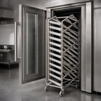 Thumbnail image #3 for Baxter Manufacturing BSSRSB-10 Heavy-Duty Stainless Steel 10-Slide Single Side-Load Rack, Baxter-Style Lift