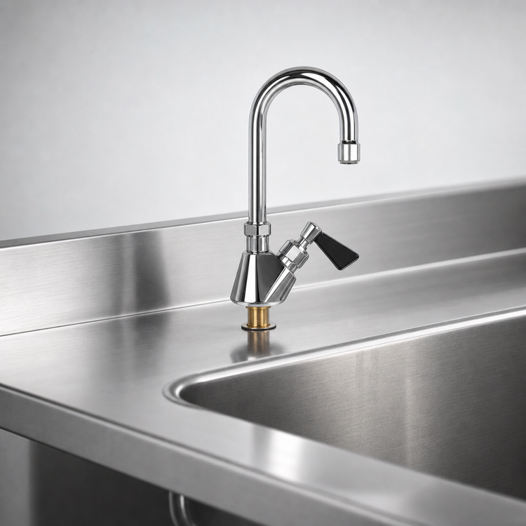 Product image #3 for Fisher 30100 Deck-Mount Single-Hole Manual Faucet with 6-Inch Swing Spout