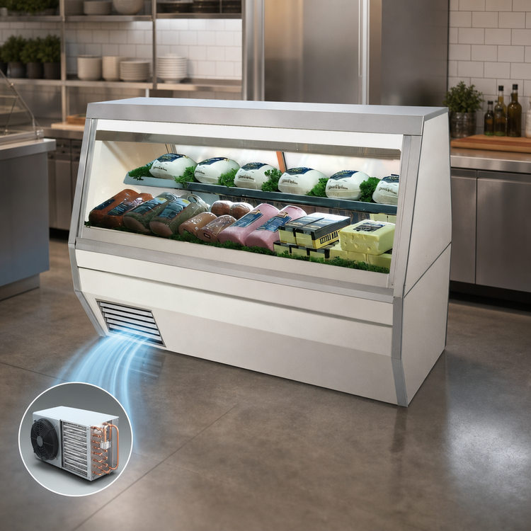 Product image #3 for Howard-McCray 35 Series Self-Contained Deli Meat & Cheese Service Case, 95 Inch, Stainless Steel, LED