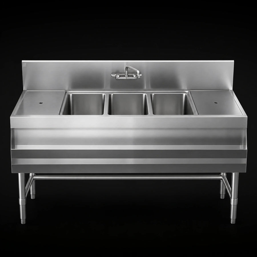 Three-Compartment Sink Layout