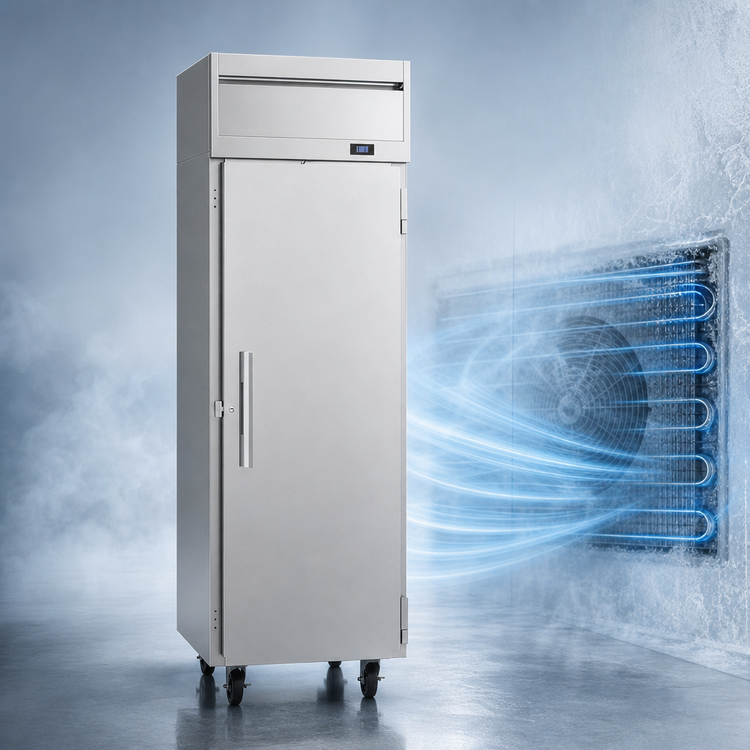 Product image #3 for Victory Elite V-Core 1-Section Top-Mount Reach-In Freezer, 26-Inch Wide, 21.66 Cu. Ft., Right-Hand Hinged Solid Door, Self-Contained