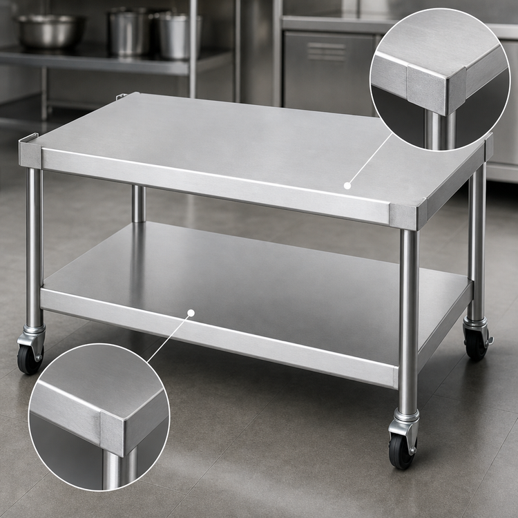 Product image #3 for Jade Range ST-42 42-Inch Stainless Steel Equipment Stand with Open Base and Bottom Shelf