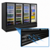 Thumbnail image #3 for Howard-McCray GF102BM-FF-B 4-Section Bottom-Mount Glass Door Freezer Merchandiser, Black
