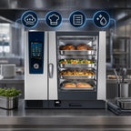 Thumbnail image #3 for RATIONAL iCombi Pro® ICP 10-FULL NG 208/240V 1 PH (LM100EG) Full-Size Countertop Natural Gas Combi Oven, 10-Pan, Programmable
